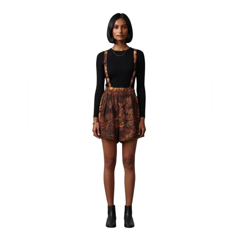 Brown Shorts With Suspenders